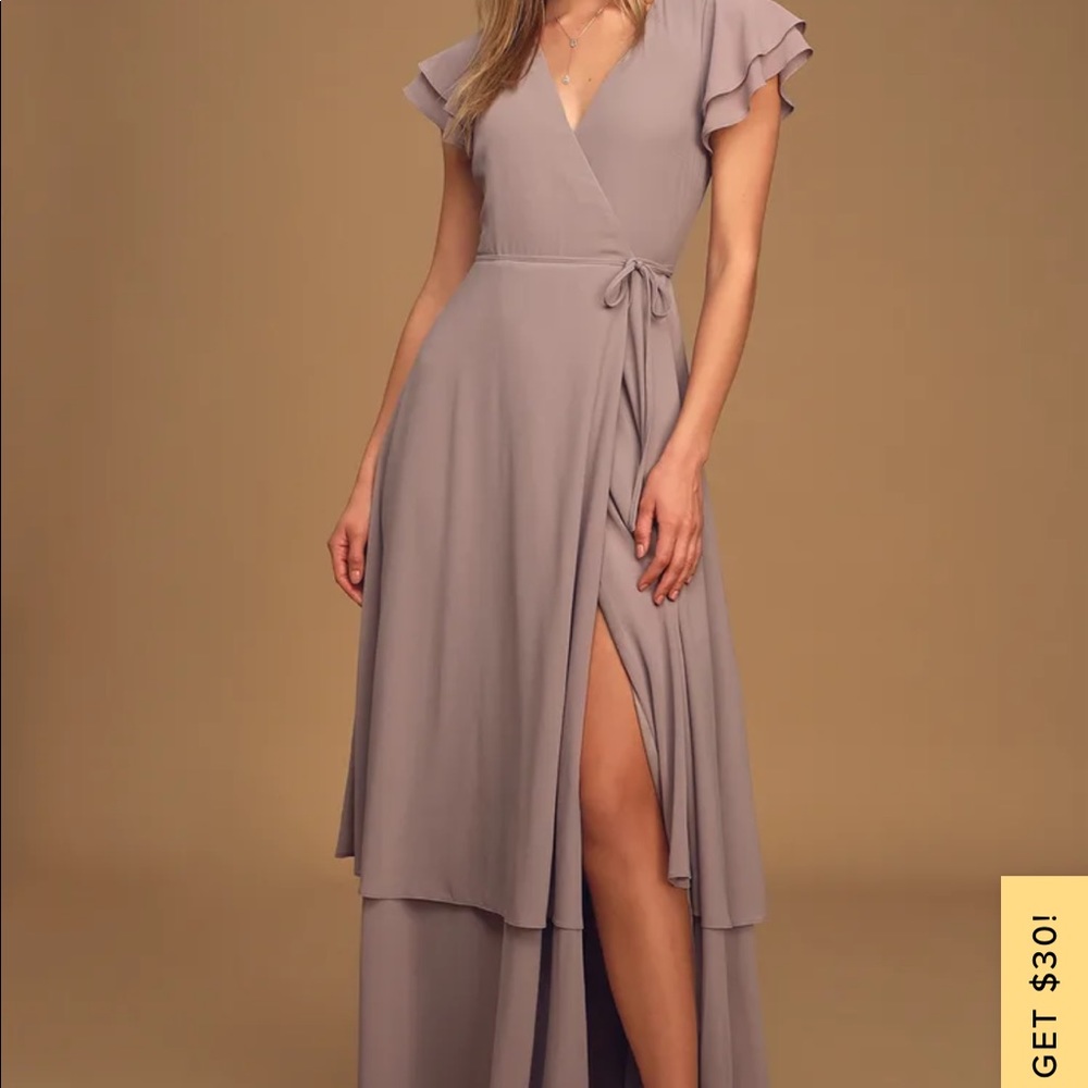Lulus Forever Grey Tiered Bridesmaid Dress